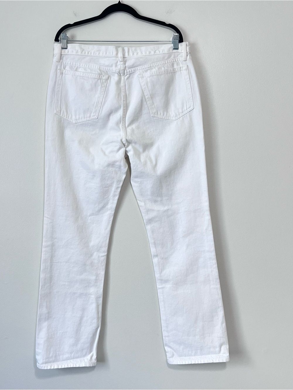FRAME Denim Le High Oversized Cuffed Straight Leg White Jeans 31 NWT - Picture 6 of 11